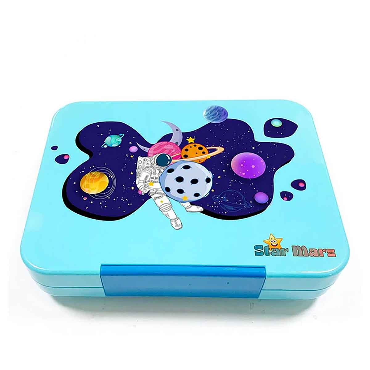 Starmarz 1195ml Unicorn Blue Bento Glitter Lunch Box Unisex, 3-4 Years