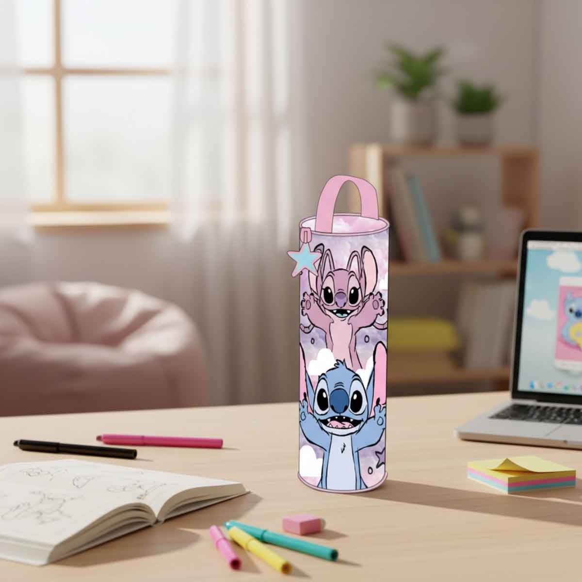 ليليو & ستيتش مقلمة تنظيم أدوات مدرسية بتصميم ديزني