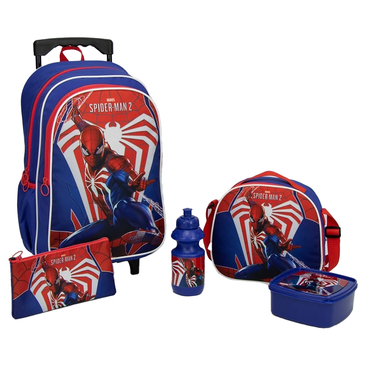 سنس بي تي إس مجموعة مدرسية 5 في 1 مارفل سبايدر مان للجنسين، من عمر 5 إلى 7 سنوات