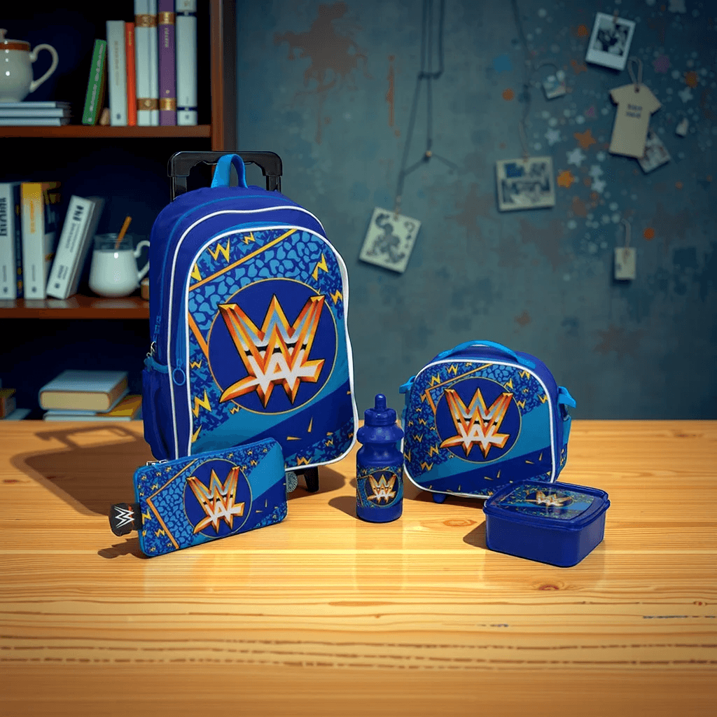 سنس بي تي اس مجموعة مدرسي 5 في 1 WWE للجنسين، 3-4 سنوات