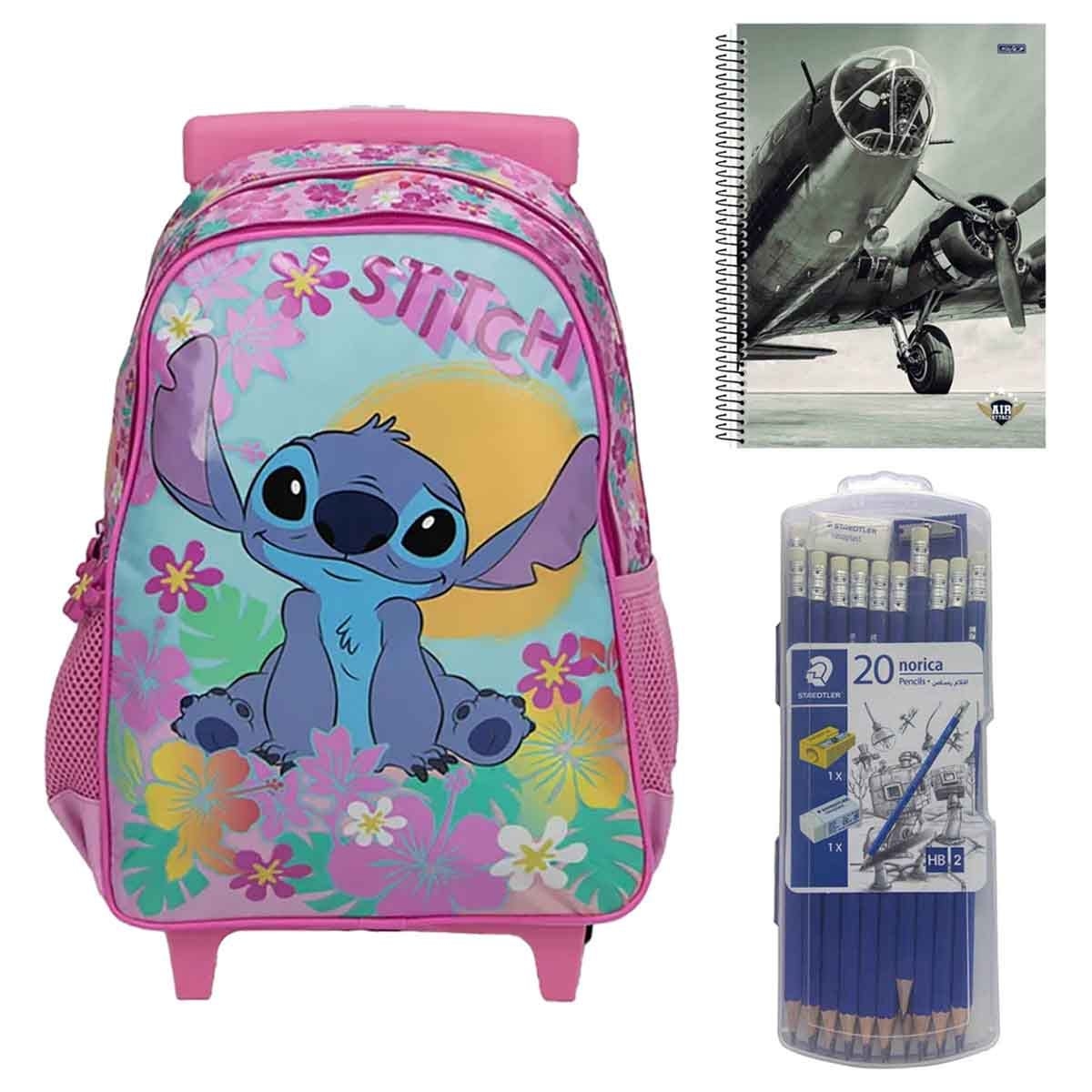 سنس بي تي إس حقيبة ظهر بعجلات مجموعة من إس دي إنوفاسوس غرافيكا دفتر وستيادلر أقلام رصاص