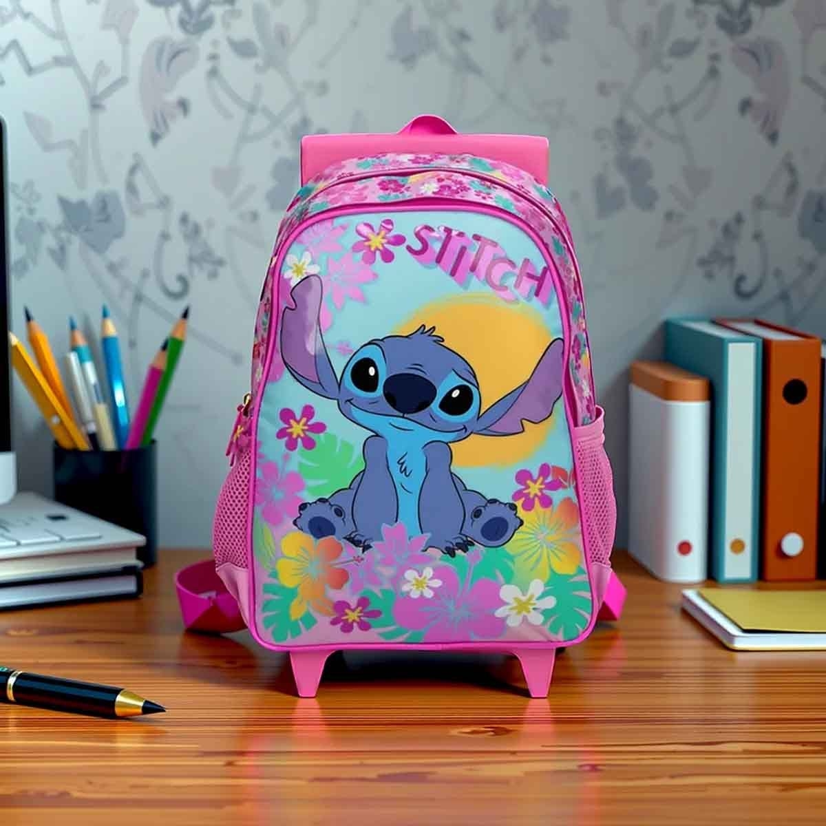 سنس بي تي إس حقيبة ظهر بعجلات مجموعة من إس دي إنوفاسوس غرافيكا دفتر وستيادلر أقلام رصاص