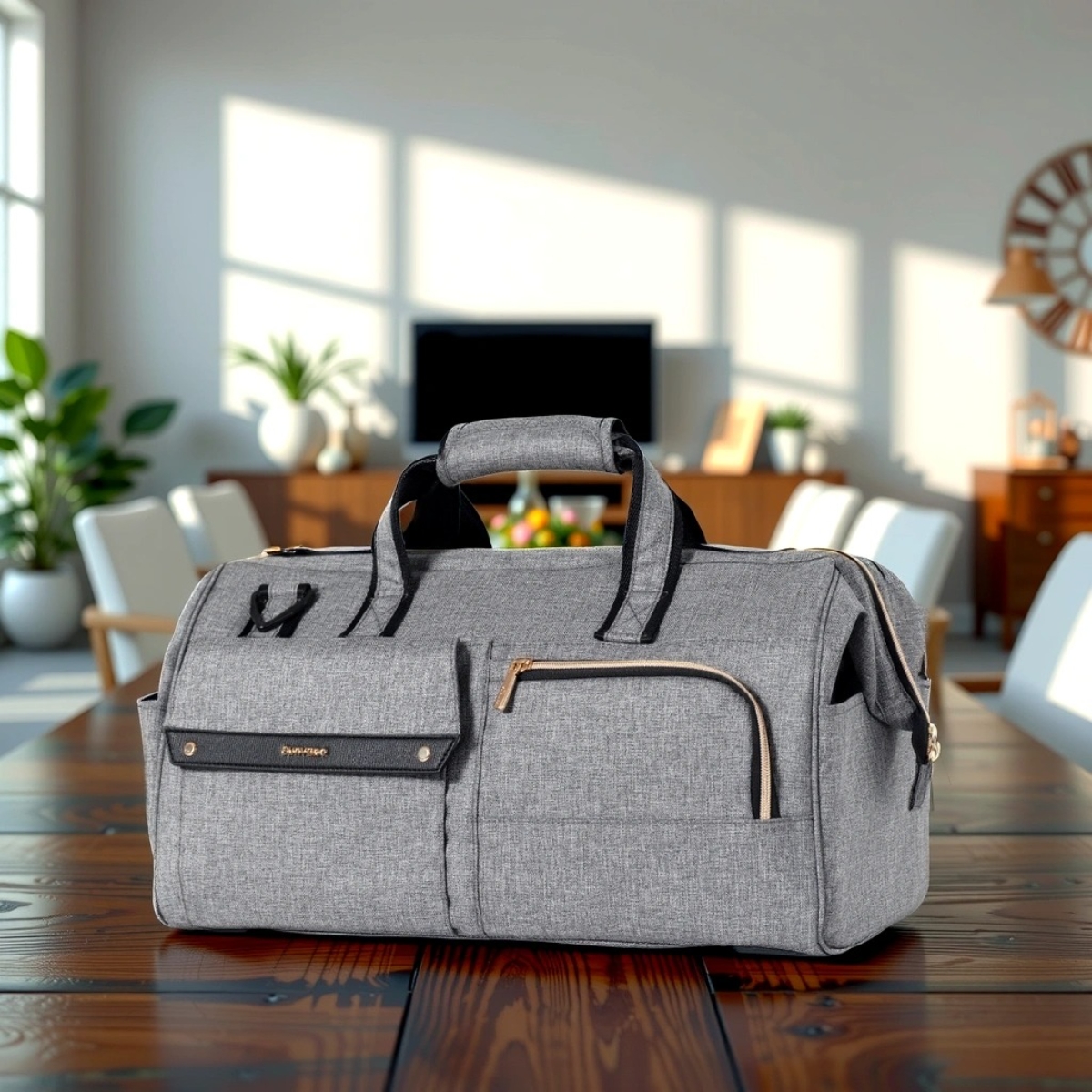 صنفينو حقيبة سفر 3 في 1 باللون الرمادي للجنسين من عمر 13 سنة فما فوق
