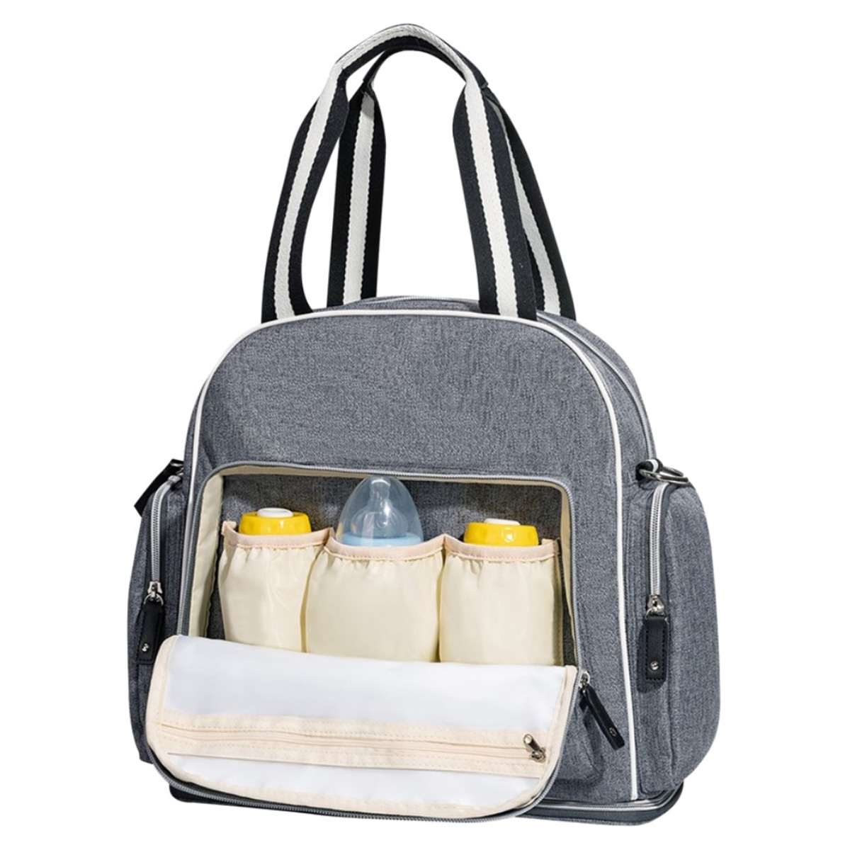 صنفينو حقيبة حفاضات أمومة سيغنتشر باللون الرمادي للأطفال
