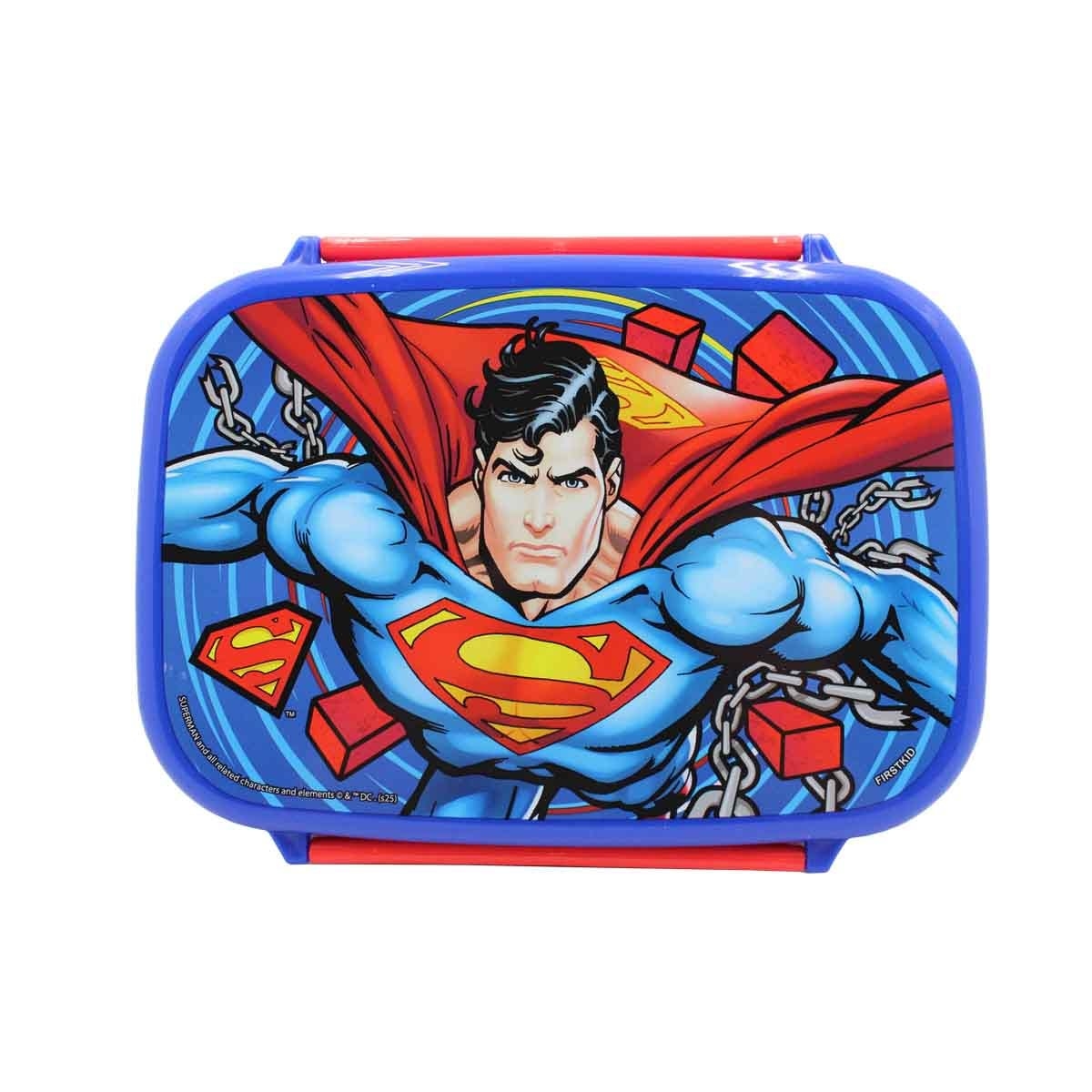 سوبرمان صندوق غداء متين ومضاد للتسرب مع صينية داخلية