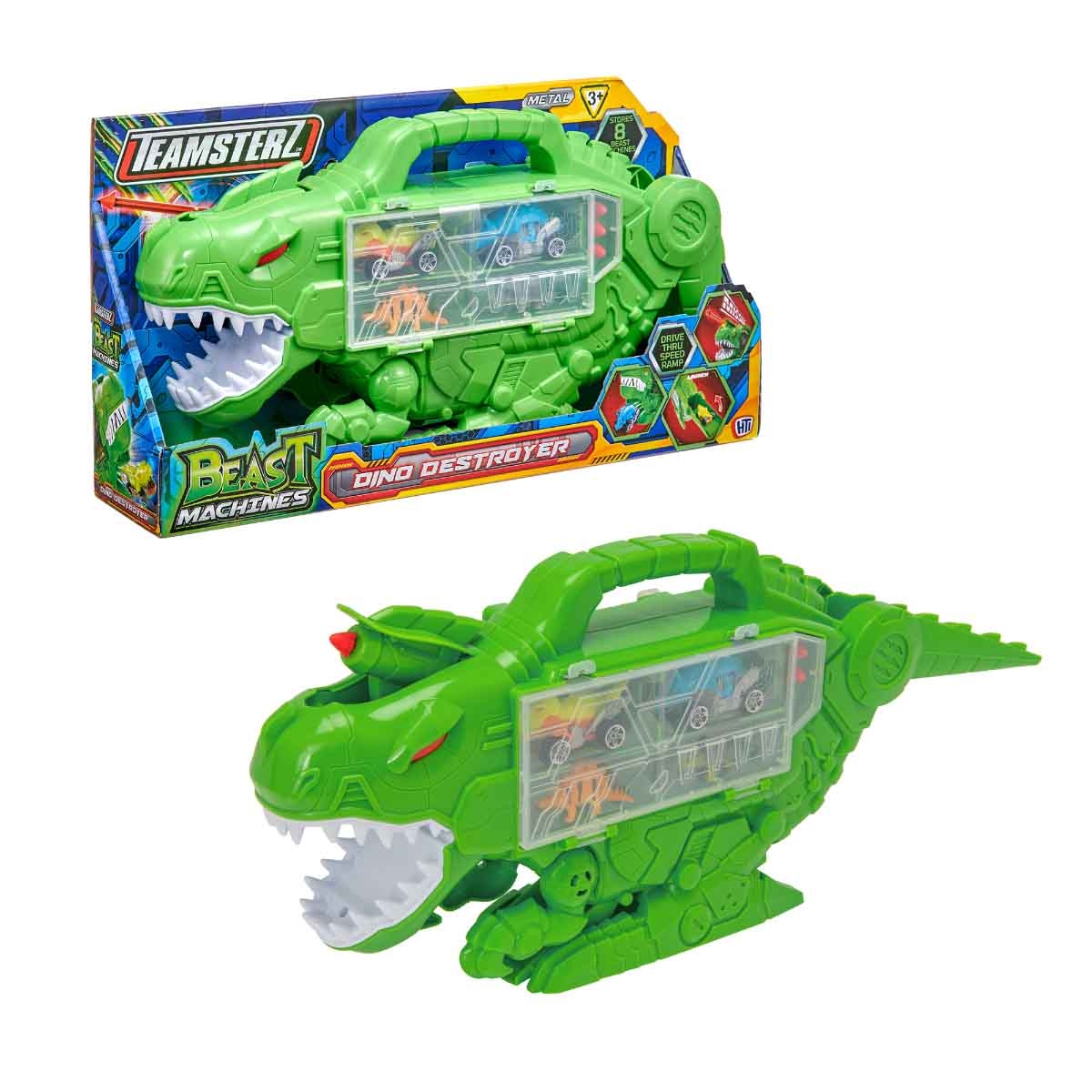 Teamsterz Beats Machines Dino Destroyer with Dino Figures Playset Unisex, 3-4 Years