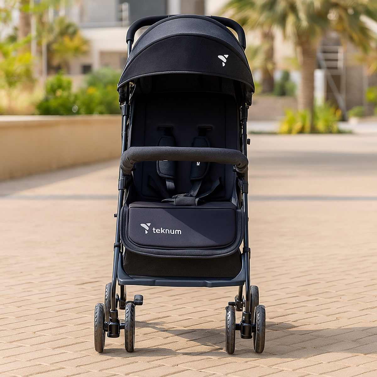 تيكنوم عربة تريب بلس باللون الأسود للأطفال من عمر 0 إلى 2 سنة