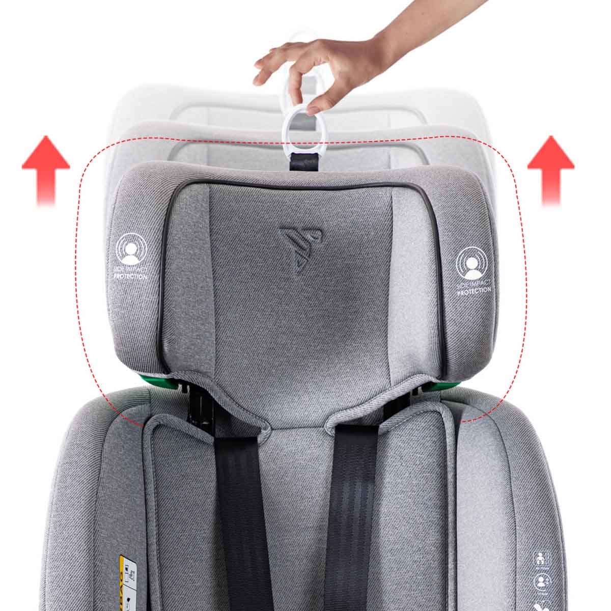 Teknum Grey Evolve Prime Car Seat with Isofix Toddler, 0-2 Years