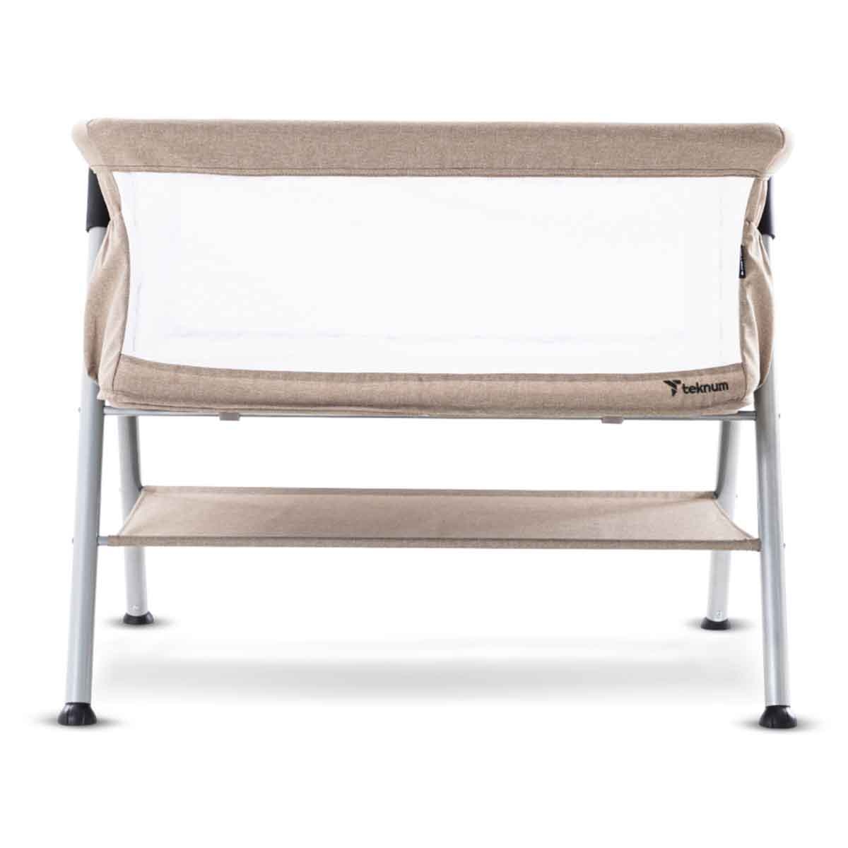 Teknum Fellow 2 Ivory Twin Bedside Crib Bassinet Toddler, 0-2 Years