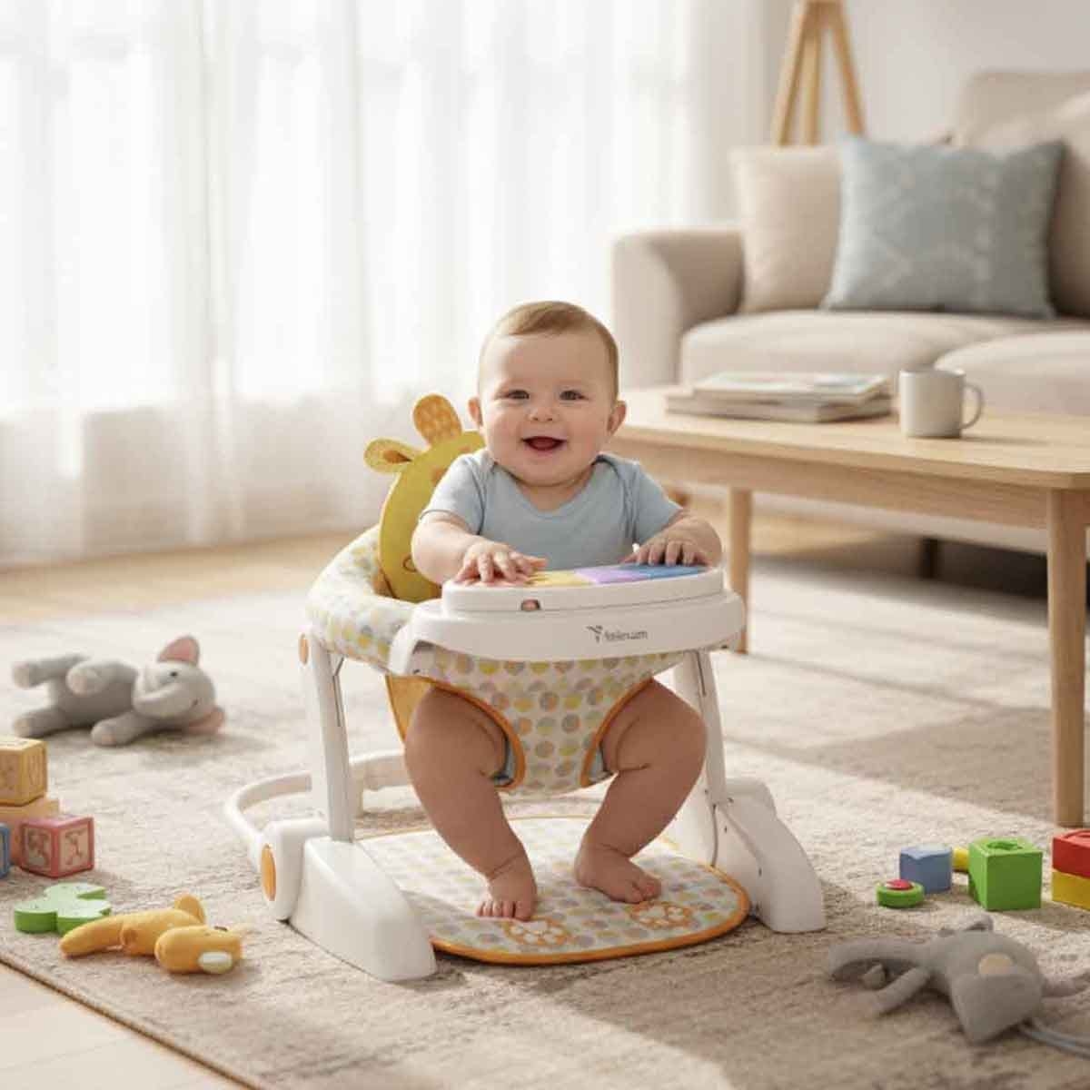 Teknum Giraffe Baby Portable Dining Feeding & Recliner Chair Toddler, 0-2 Years