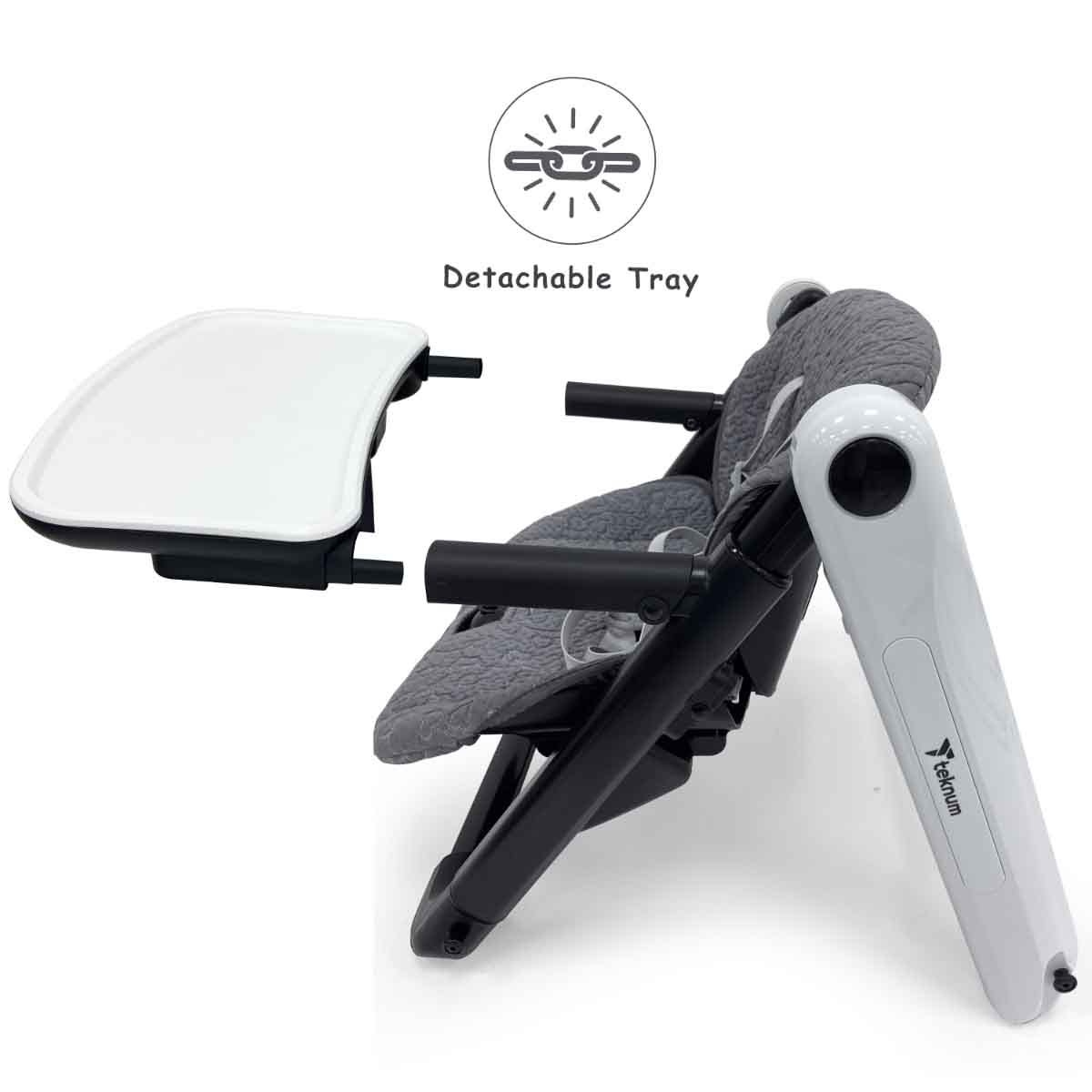 Teknum Grey 3-in-1 Kids Foldable Dining Booster Chair Toddler, 0-2 Years