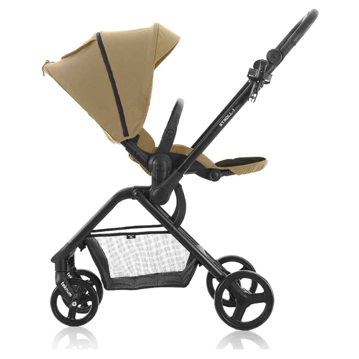 تيكنوم عربة سفر سترول 1 كاكي قابلة للانعكاس للأطفال، 0-2 سنة