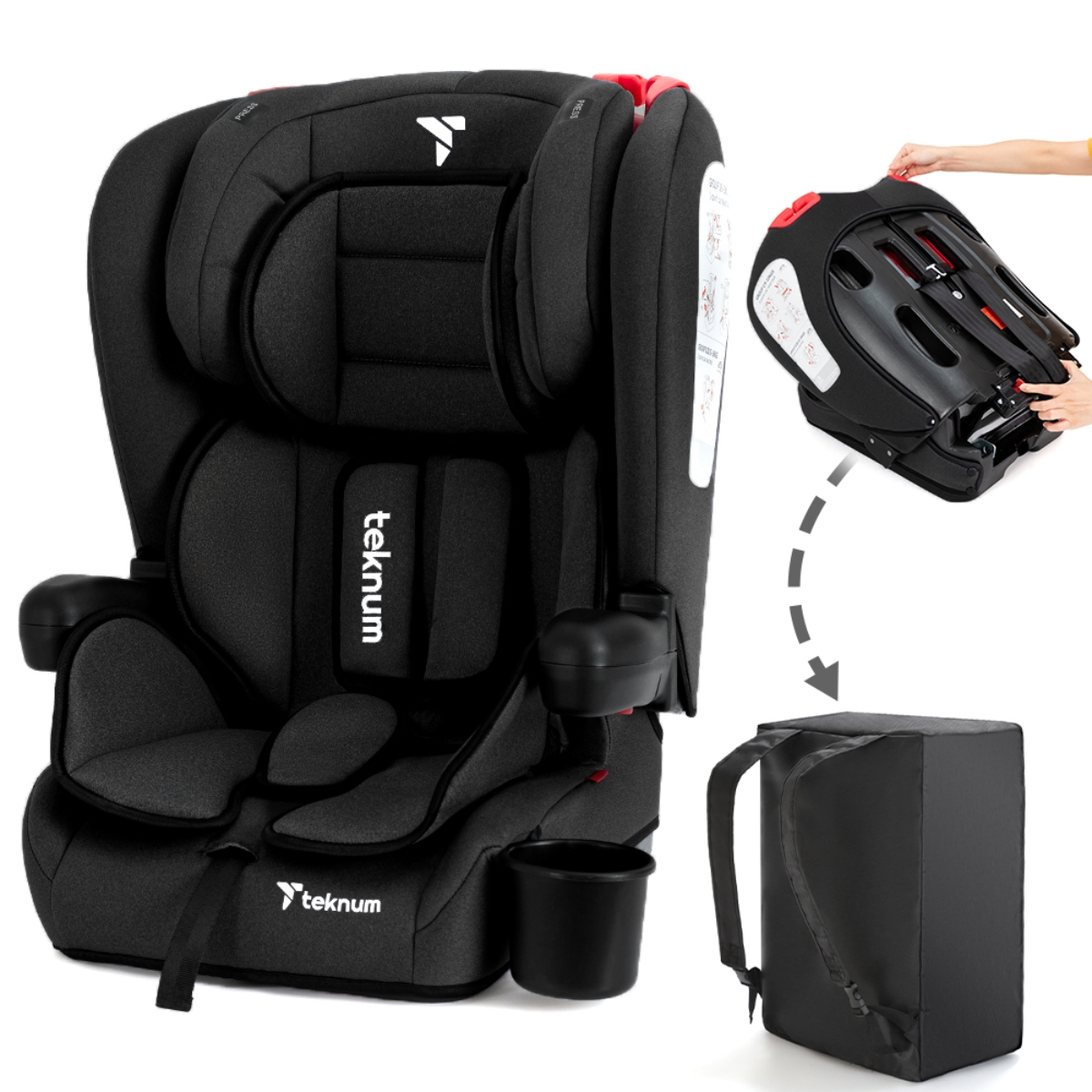 Teknum Pack & Go Foldable Car Seat Toddler, 0-2 Years