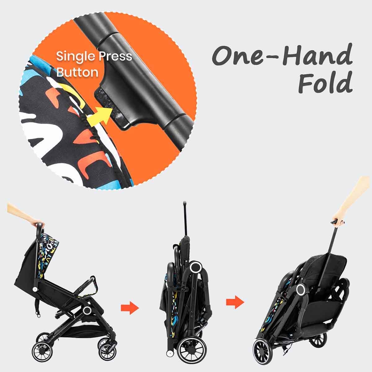 تيكنوم عربة أطفال لوف ترافل زين مع حامل كوب قهوة