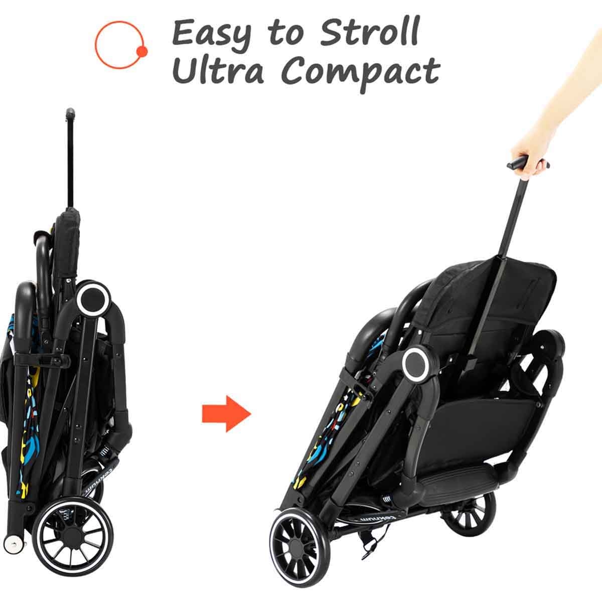 تيكنوم عربة أطفال لوف ترافل زين مع حامل كوب قهوة