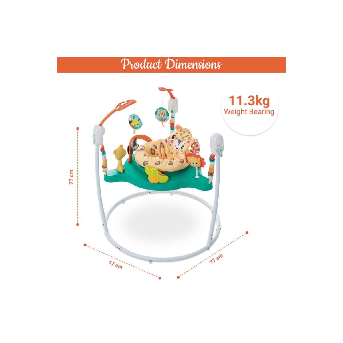 تيكنوم مشاية أطفال مع أنشطة وموسيقى وألعاب باللون الأبيض، 0-2 سنة