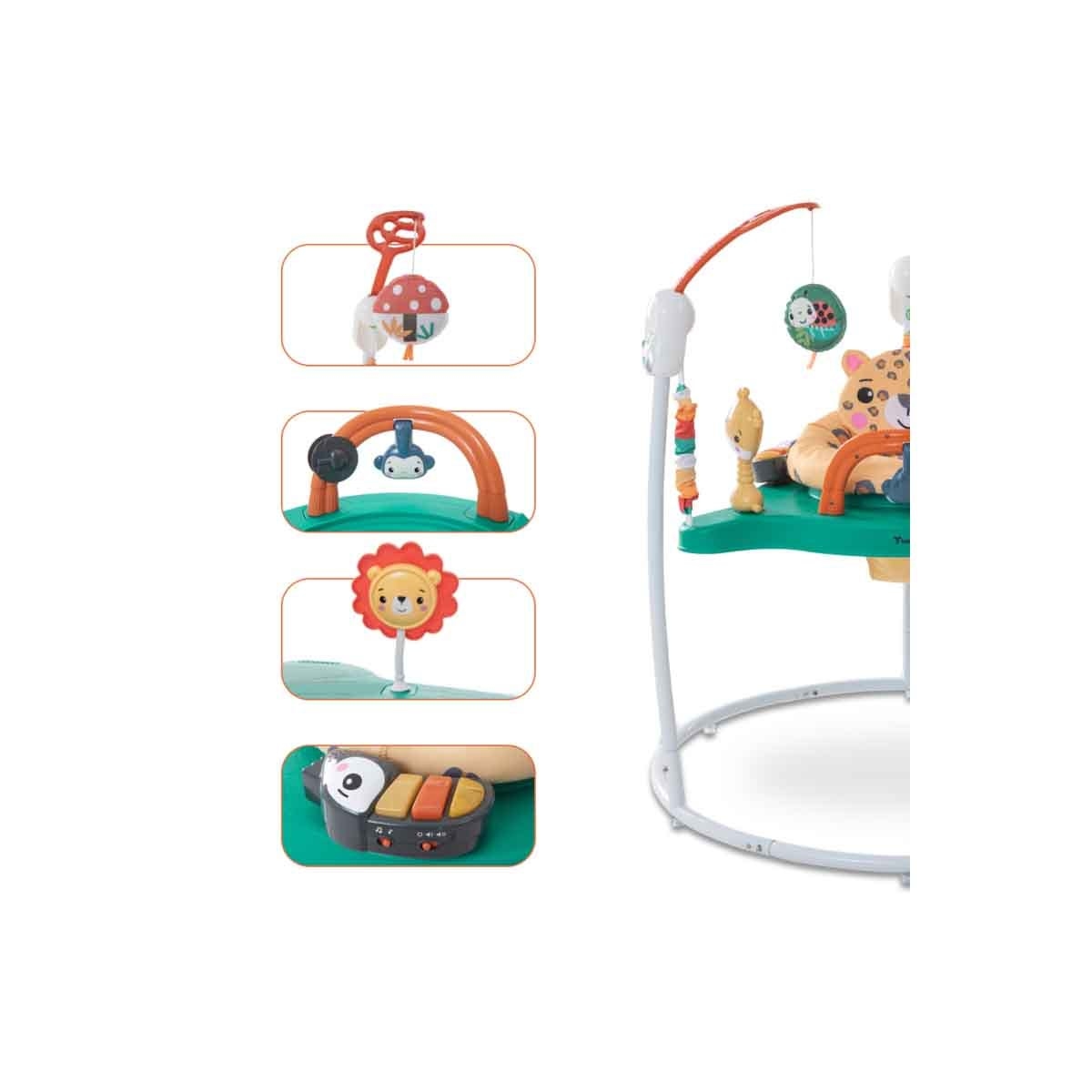 تيكنوم مشاية أطفال مع أنشطة وموسيقى وألعاب باللون الأبيض، 0-2 سنة