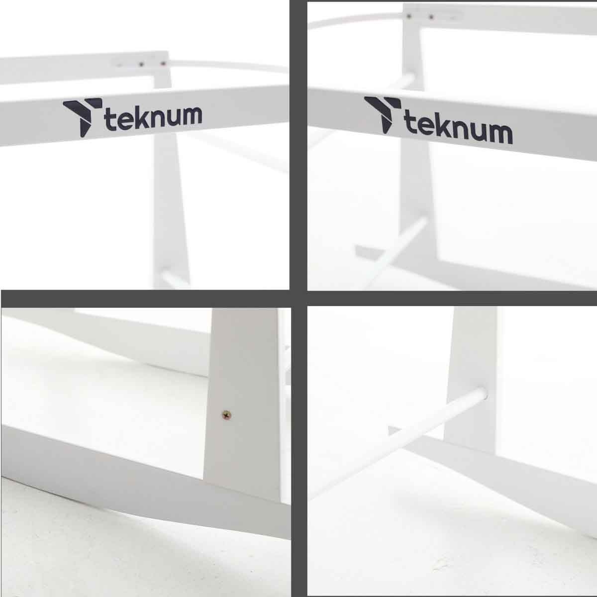 Teknum Wicker Pod Moses Basket Rocker Stand White Toddler, 0-2 Years