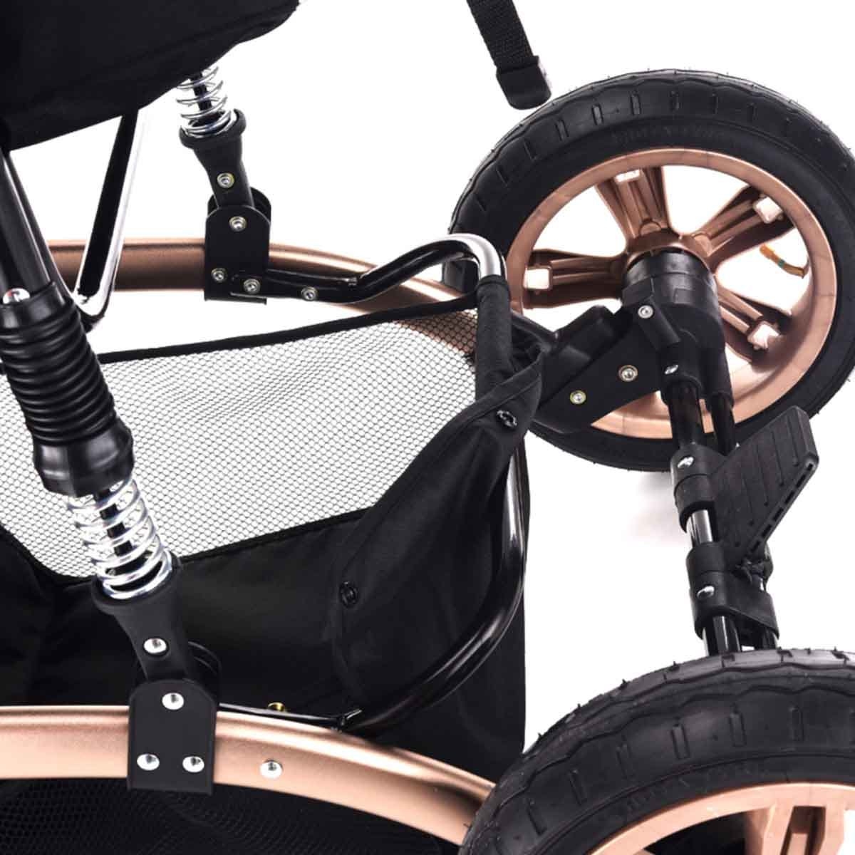 Teknum Wine Extra Wide Seat 3-in-1 Pram Stroller Toddler, 0-2 Years