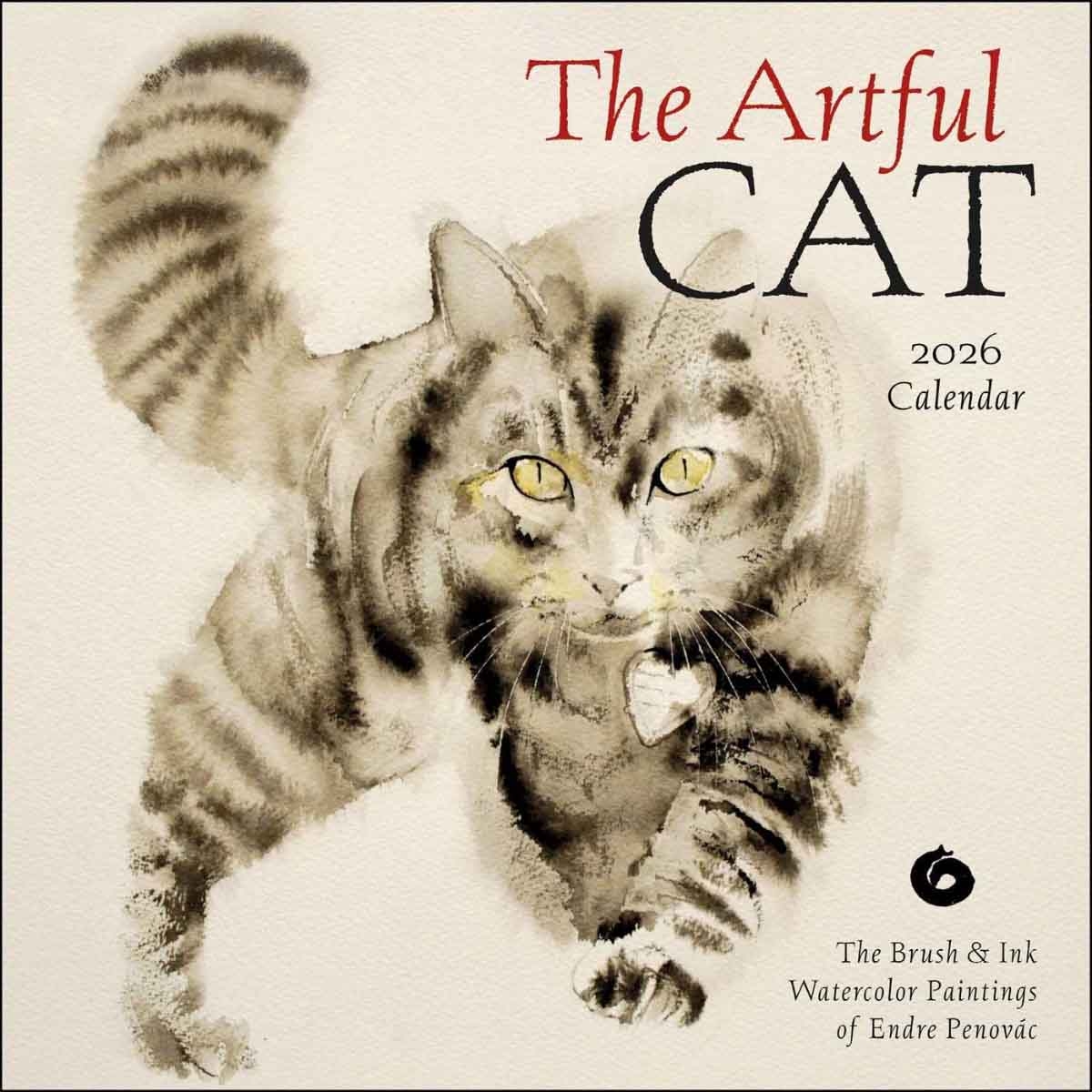 The Artful Cat 2026 Wall Calendar by Endre Penovac - 2025