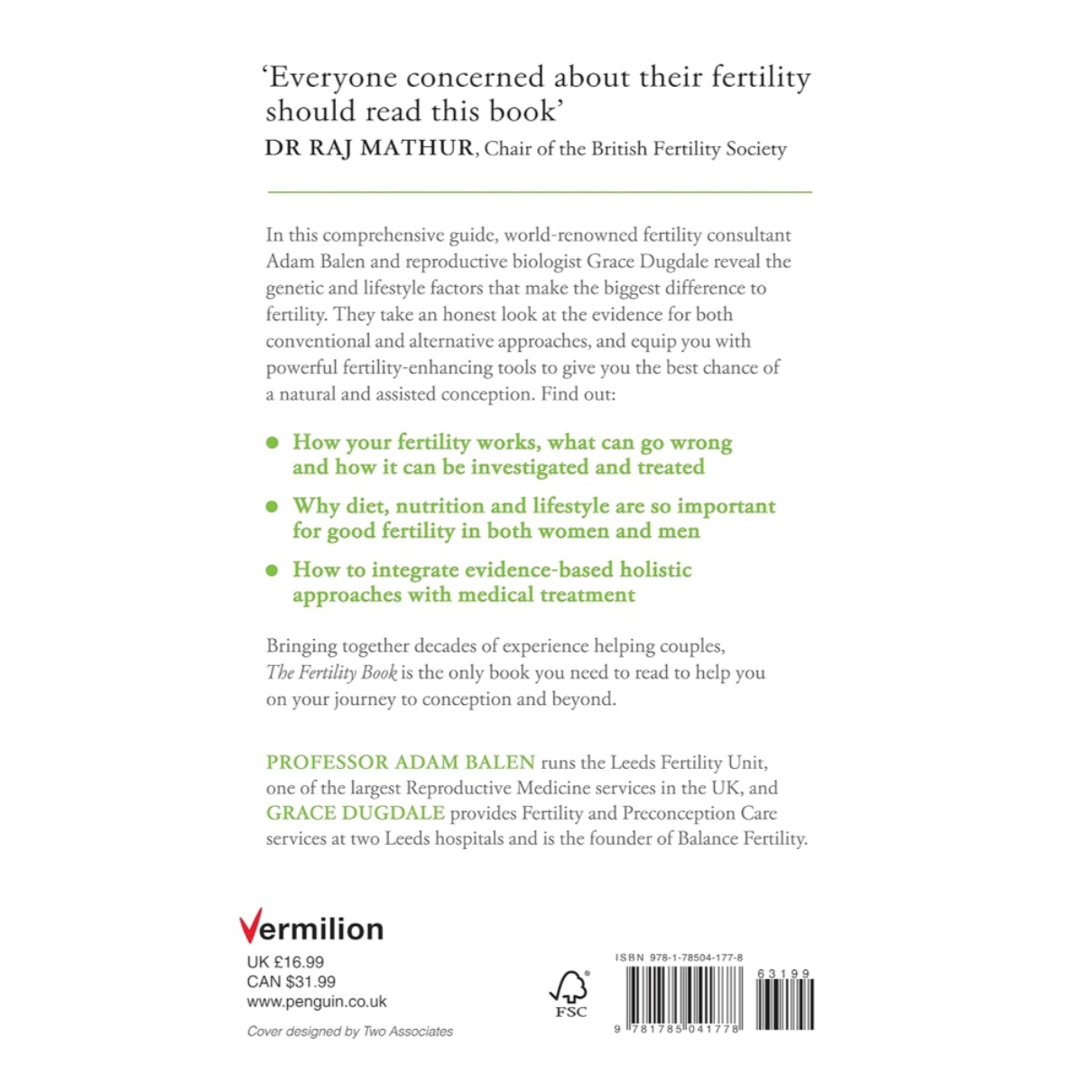 The Fertility Book : دليلك النهائي لتحقيق حمل صحي تأليف آدم بالين وغريس دوجديل - 16 سبتمبر 2021