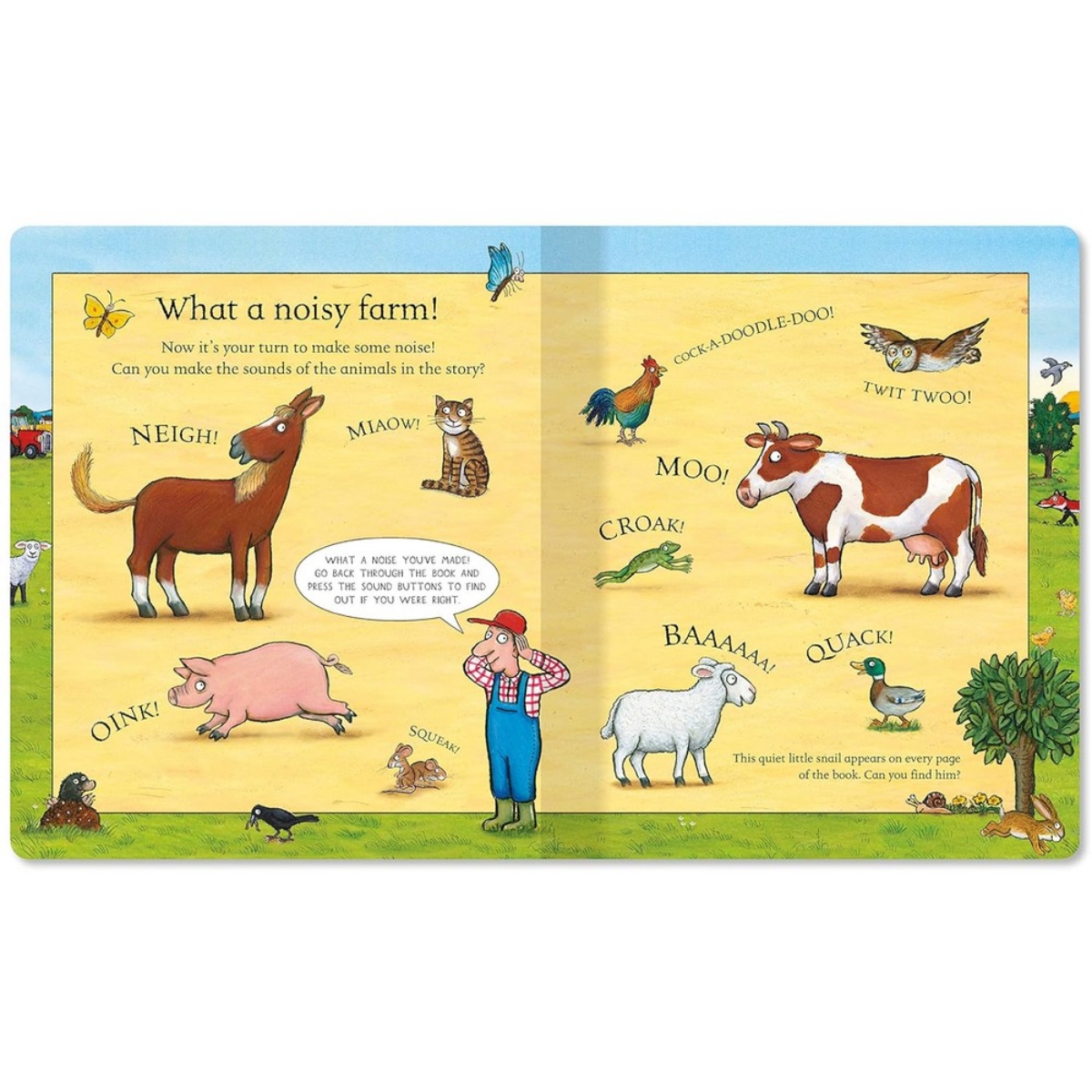 The Noisy Farm Book : A press-the-page sound book by Axel Scheffler - 13 Jun 2019