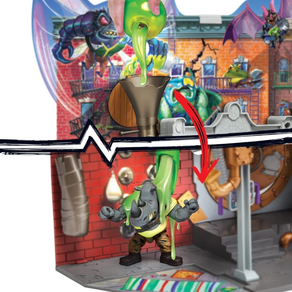 TMNT MNT83478 Sewer Lair Playset Unisex, 5-7 Years