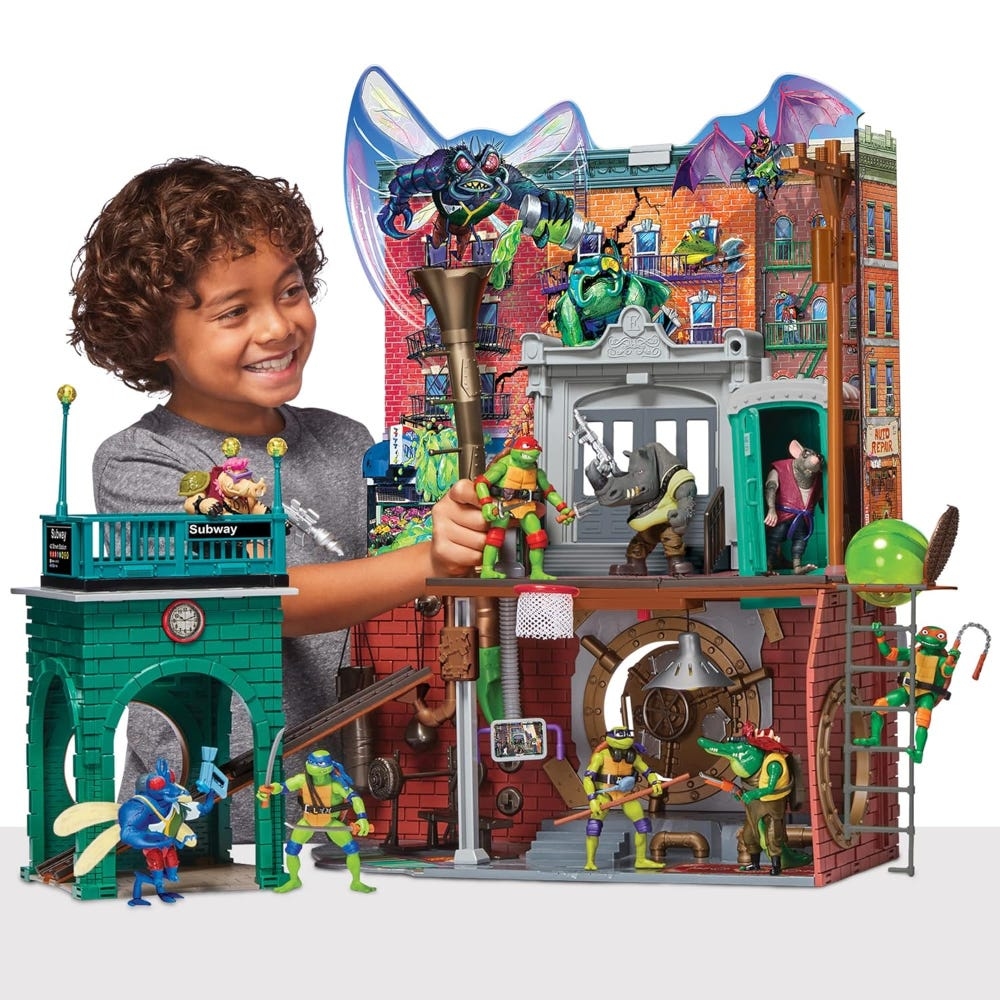 TMNT MNT83478 Sewer Lair Playset Unisex, 5-7 Years