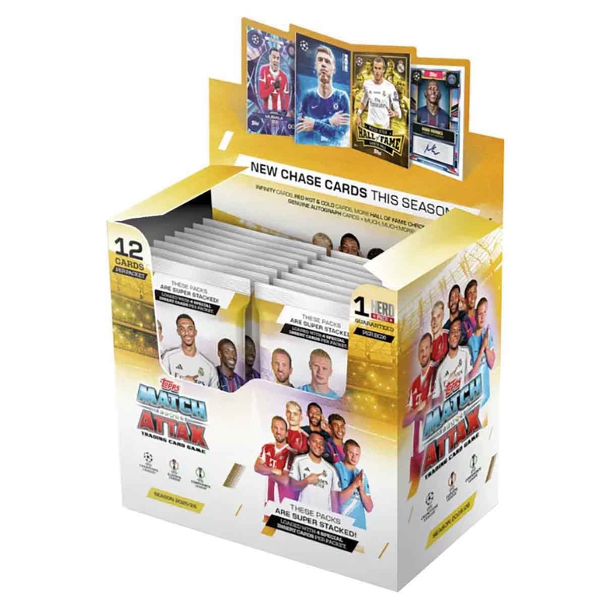 توبس ماتش أتاكس 2025/26 علبة باكيت فردية 32 قطعة – لعبة بطاقات
