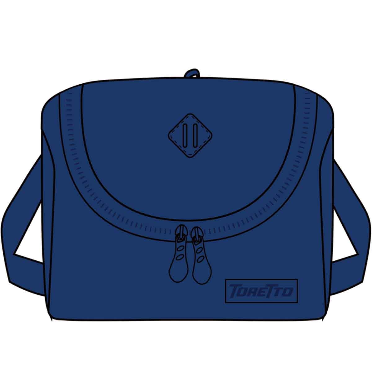 توريتو حقيبة ظهر زرقاء داكنة مقاس 16 انش مع مقلمة