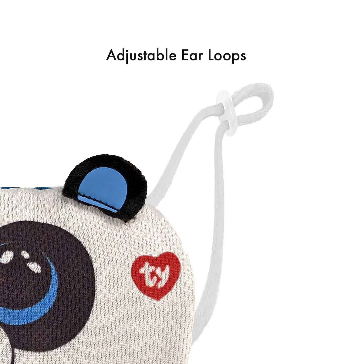 Ty Beanie Boo Panda Bamboo Face Mask Unisex, 3-4 Years