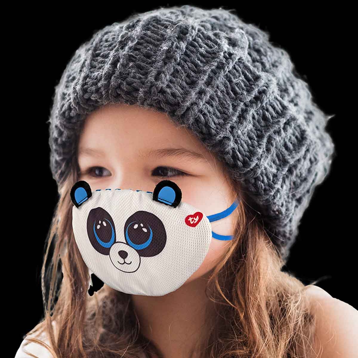 Ty Beanie Boo Panda Bamboo Face Mask Unisex, 3-4 Years
