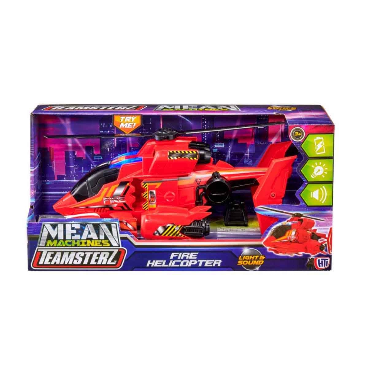 تيمسترز مجموعة مين ماشينز مروحية إطفاء مع أضواء وأصوات للجنسين، 3-4 سنوات