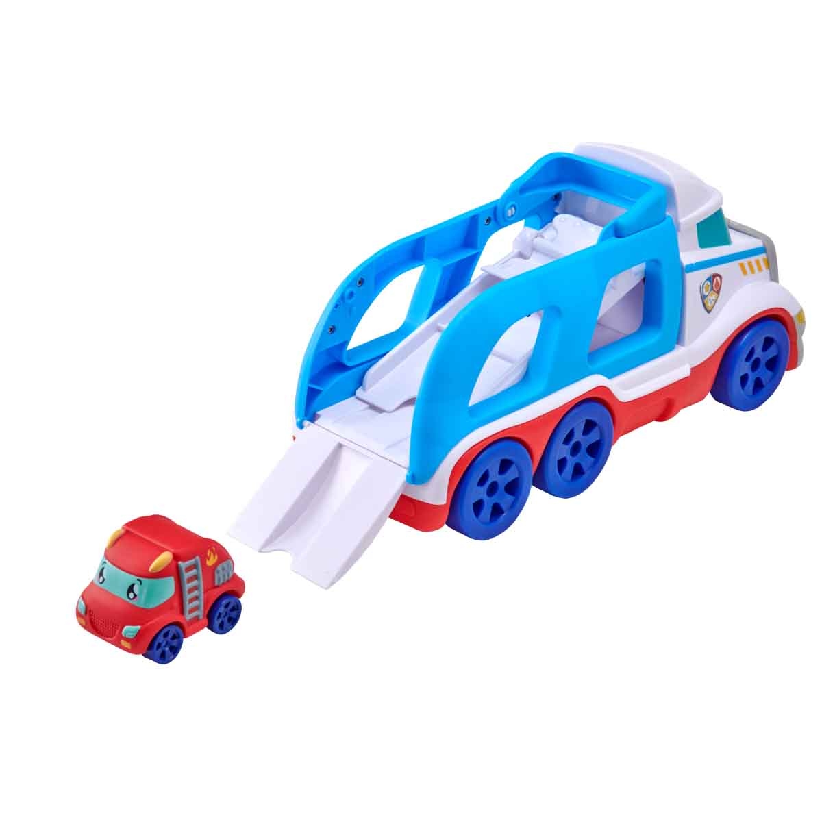 Teamsterz Tiny Tumblers Emergency Transporter & Car Playset Toddler, 0-2 Years
