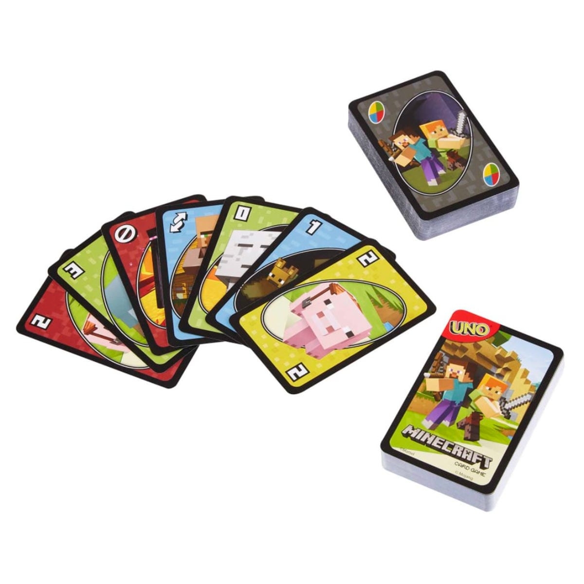 أونو ماينكرافت لعبة بطاقات للجنسين، 8-10 سنوات