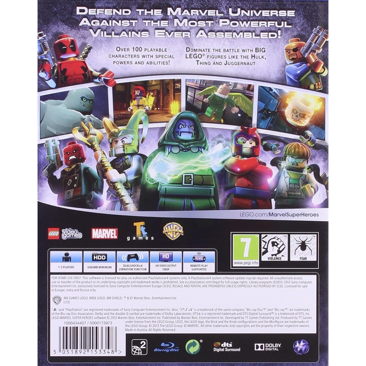 Warner Bros Lego Marvel Action & Shooter Super Heroes (International Version) Video Game for PlayStation 4