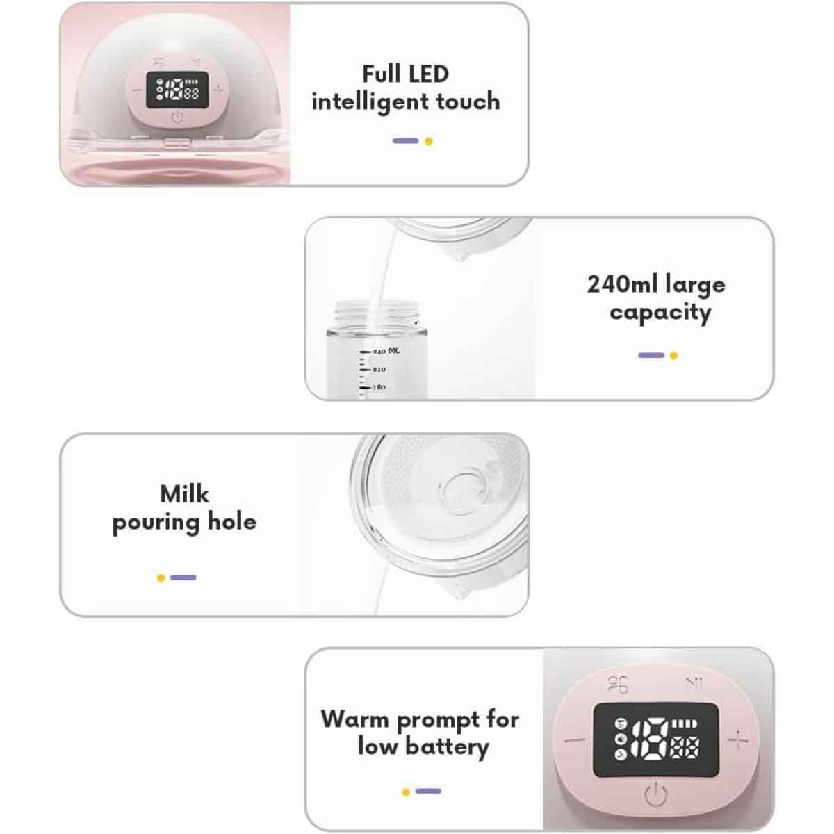 سنفينو مضخة حليب كهربائية قابلة للارتداء