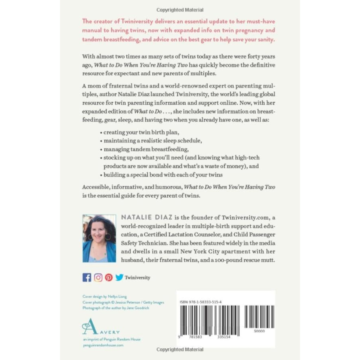 What To Do When You're Having Two : دليل البقاء مع التوأم من الحمل حتى السنة الأولى تأليف ناتالي دياز - 3 ديسمبر 2013