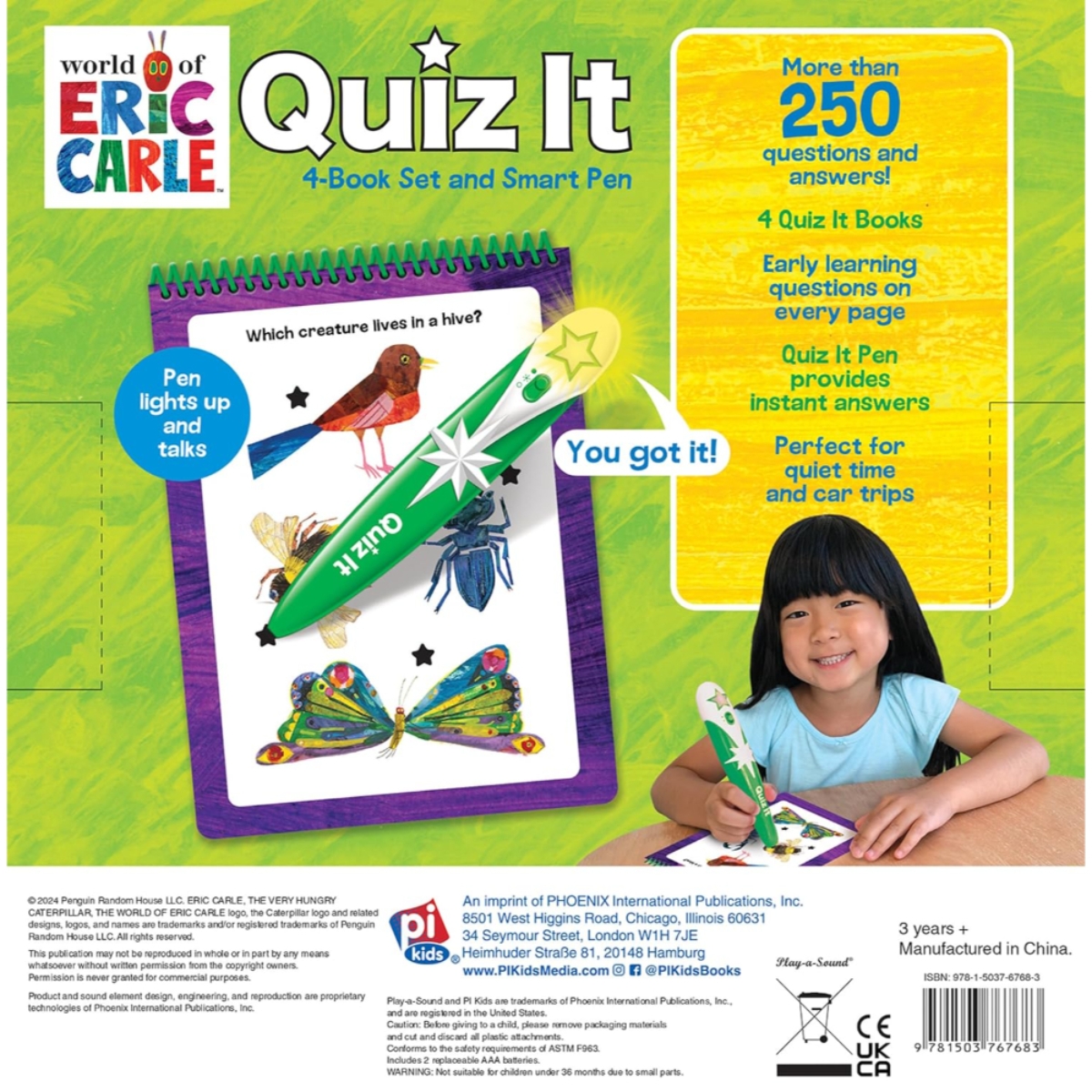 World of Eric Carle: مجموعة 4 كتب مع قلم ذكي اختبر معلوماتك من تأليف أطفال بي آي - 6 أغسطس 2024