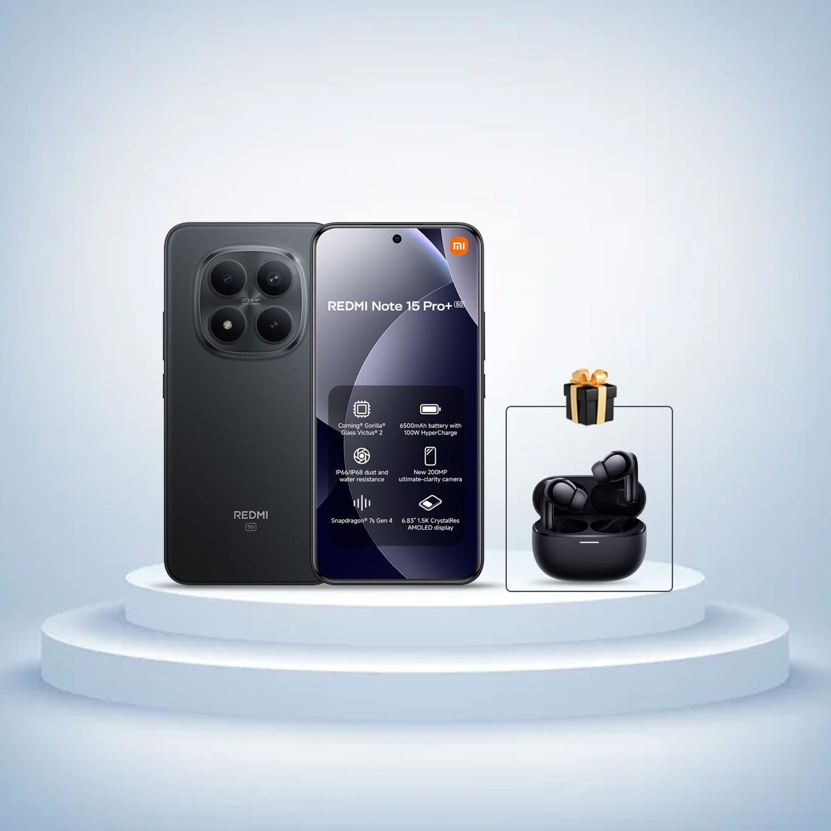 شاومي جوال ريدمي نوت 15 برو+ 5G أندرويد مع سماعات شاومي Buds 5 Pro هدية