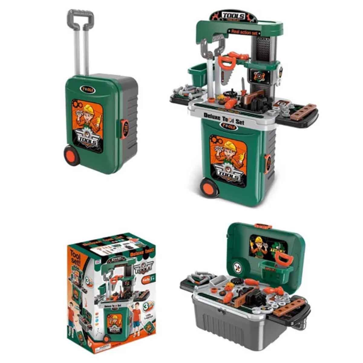 شيونغ تشينغ مجموعة أدوات ديلوكس مع حقيبة 3 في 1 للبنات 3-4 سنوات