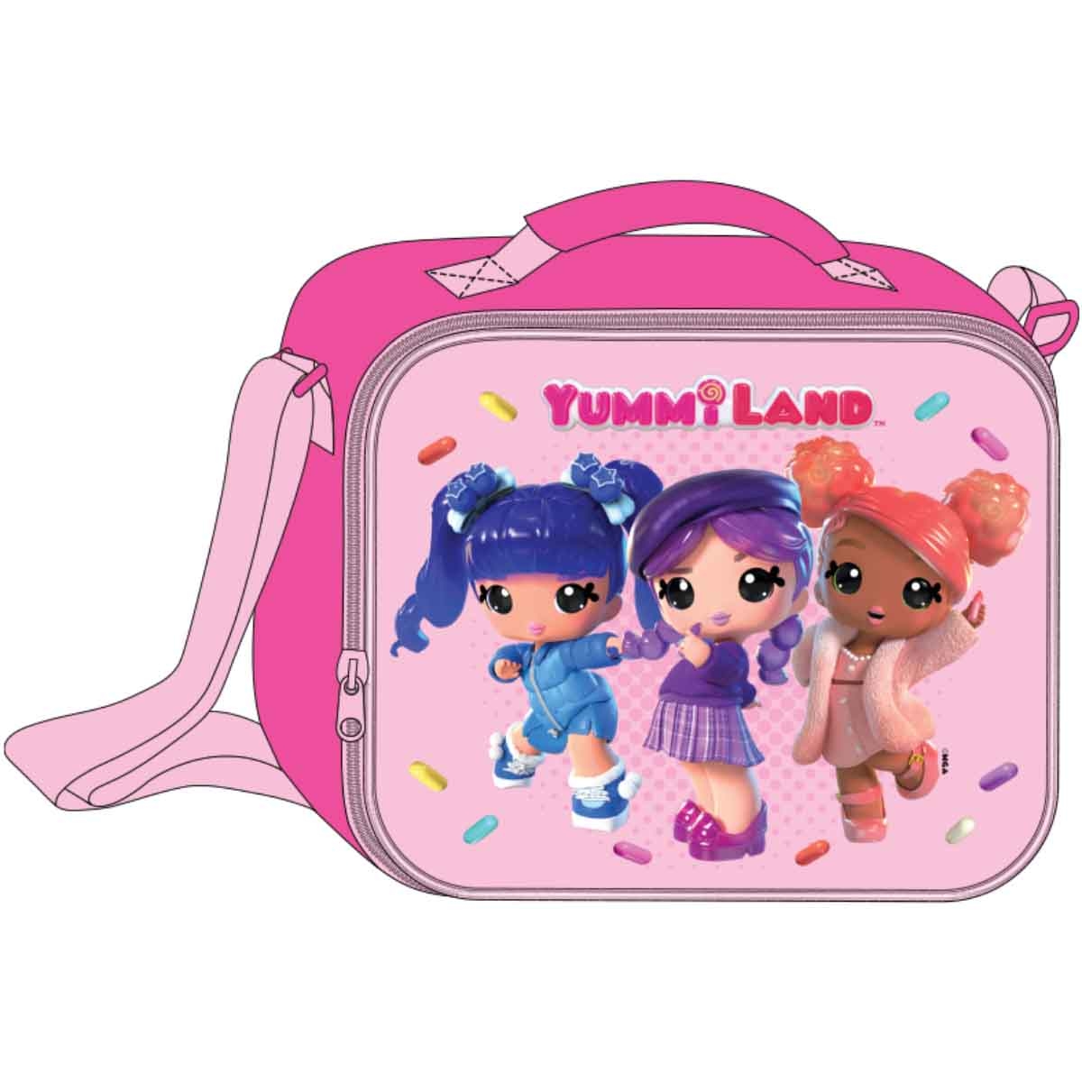 Yummi Land 5-in-1 16" Trolley Bag, Lunch Box, Water Bottle, Pencil Case & Lunch Bag Kit