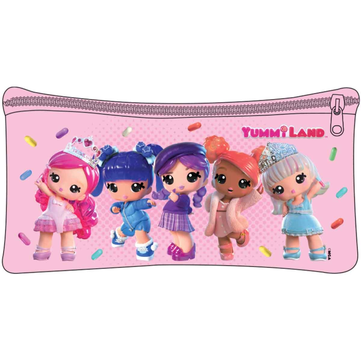 Yummi Land 5-in-1 16" Trolley Bag, Lunch Box, Water Bottle, Pencil Case & Lunch Bag Kit