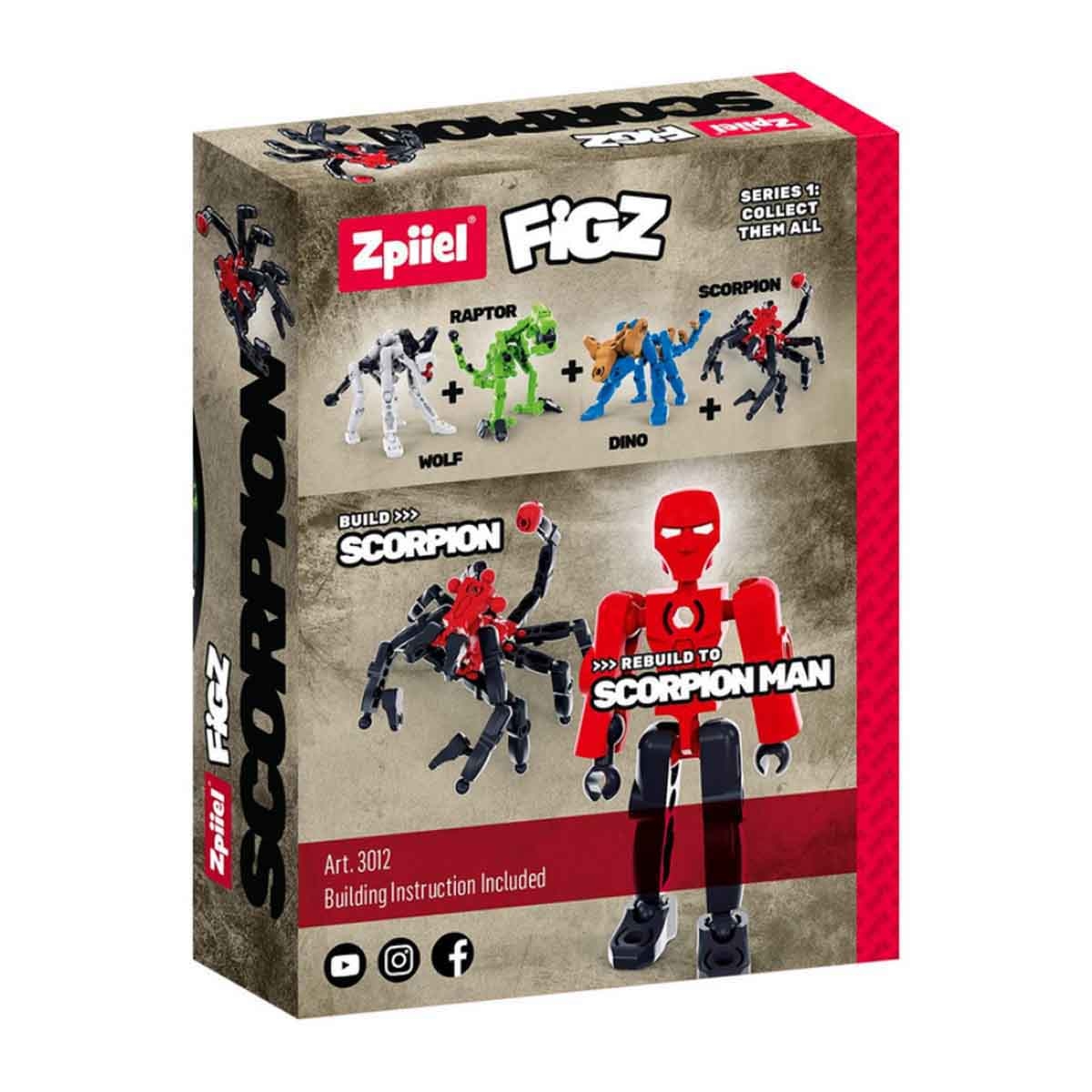 زبيل فيغز مجسم عقرب من مكعبات للجنسين 5 - 7 سنوات