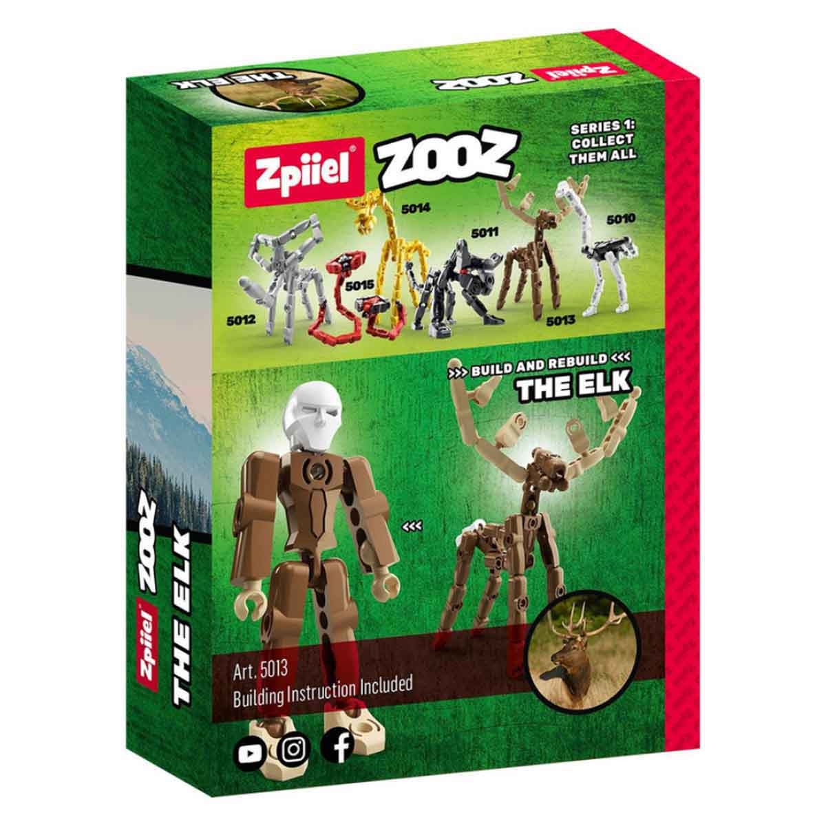 زبيل زوز مجسم إلك من مكعبات للجنسين 5 - 7 سنوات