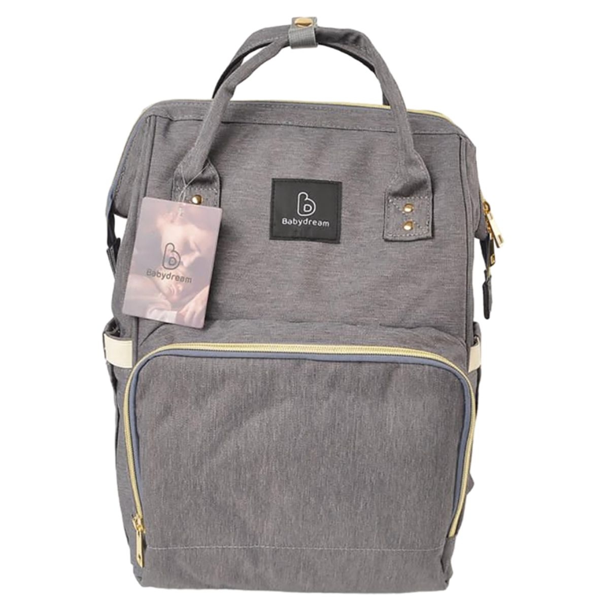 BabyDream Multifunctional Baby Diaper Bag Grey Toddler, 0-2 Years