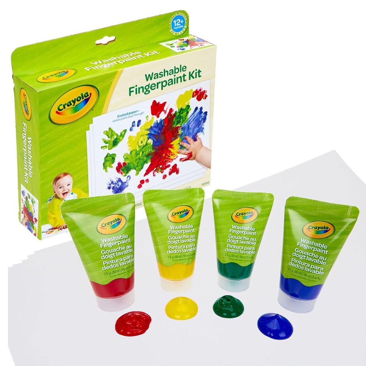 كرايولا مجموعة ألوان أصابع قابلة للغسل للجنسين، 0-2 سنوات