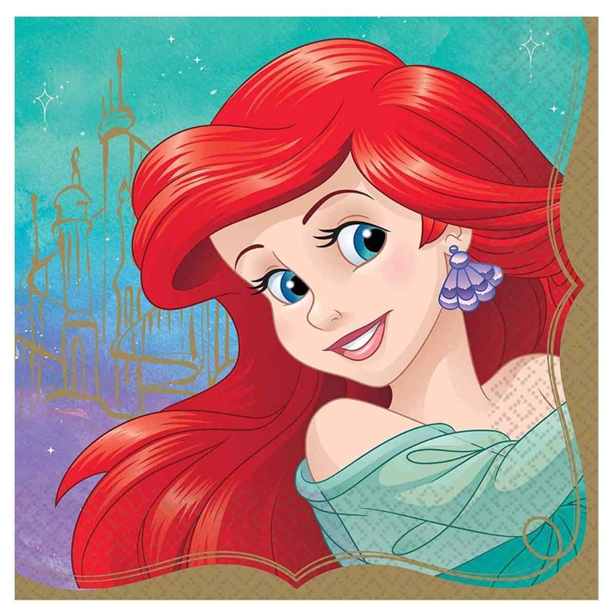 Disney Princess 16-Piece Ariel Lunch Napkin Set