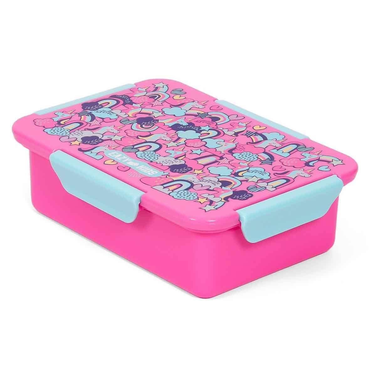 إيزي كيدز صندوق غداء بنتو قابل للتقسيم 1/2/3/4 أقسام بسعة 850 مل بتصميم يونيكورن