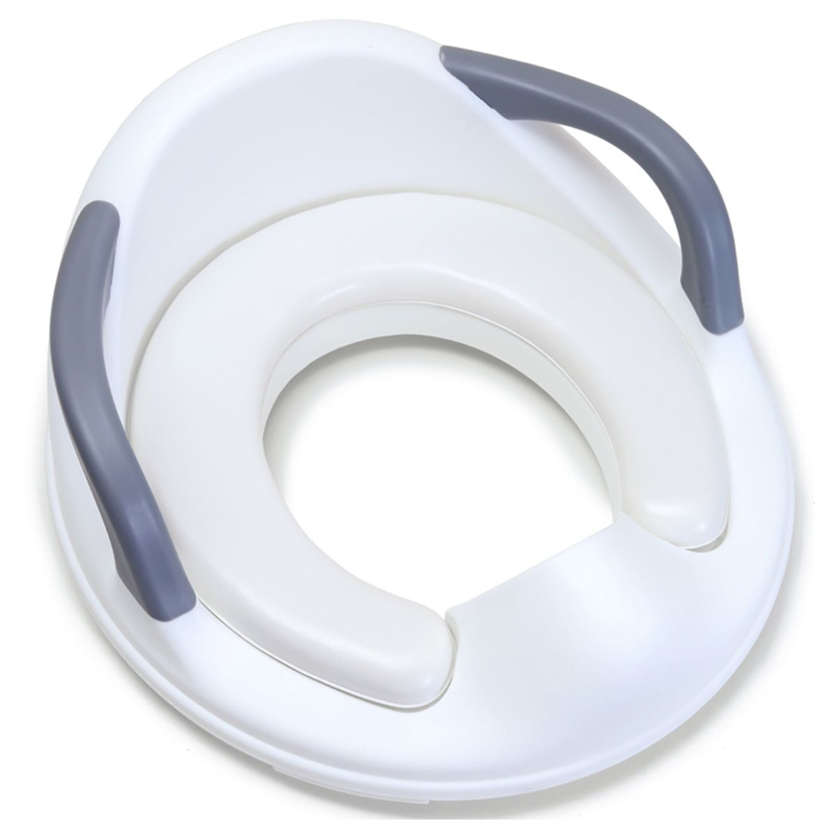 إيزي كيدز مقعد تدريب على استخدام الحمام باللون الأبيض مبطن للأطفال من عمر 0 إلى 2 سنة